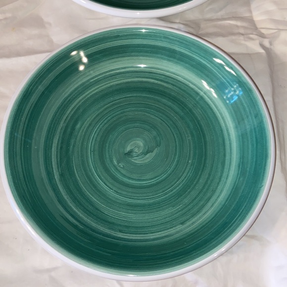 RARE VTG Caleca solid Hand Painted pasta soup bowl Made In Italy Set Of 4 - Picture 3 of 11